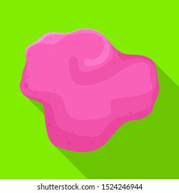 Isolated object of chewing and stick logo. Graphic of chewing and strawberry vector icon for Stock.