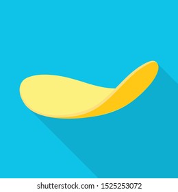 Isolated object of chip and food logo. Graphic of chip and crunchy stock vector illustration.