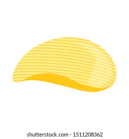 Isolated object of chip and food sign. Web element of chip and crunchy stock symbol for web.