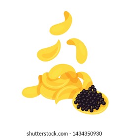 Isolated object of chips and caviar icon. Collection of chips and culinary vector icon for stock.