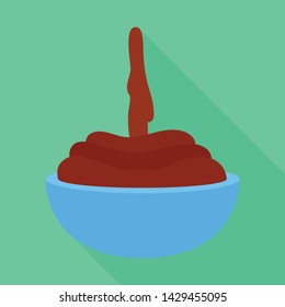 Isolated object of chocolate and hot symbol. Set of chocolate and pod stock symbol for web.