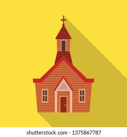 Isolated object of church and christian symbol. Collection of church and bible stock vector illustration.