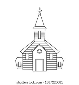 Isolated object of church and orthodox sign. Set of church and bible vector icon for stock.
