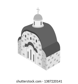 Isolated object of church and orthodox symbol. Collection of church and chapel vector icon for stock.