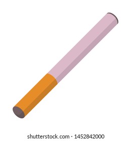 Isolated object of cigarette and ash logo. Collection of cigarette and smoke stock vector illustration.