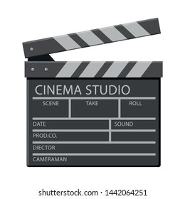 Isolated object of cinematography and studio sign. Set of cinematography and filming stock symbol for web.