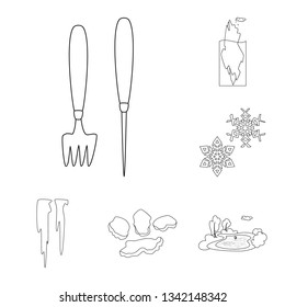 Isolated object of clean  and wet  icon. Collection of clean  and purity stock vector illustration.