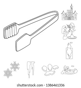 Isolated object of clean  and wet  icon. Collection of clean  and purity stock symbol for web.