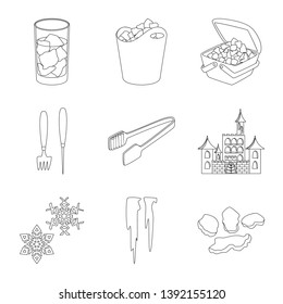 Isolated object of clean  and wet  logo. Collection of clean  and purity vector icon for stock.