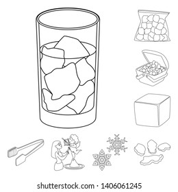 Isolated object of clean  and wet  symbol. Set of clean  and purity stock vector illustration.