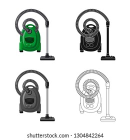 Isolated object of cleaning and service icon. Collection of cleaning and household stock vector illustration.