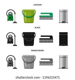 Isolated object of cleaning and service logo. Collection of cleaning and household stock symbol for web.