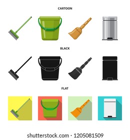 Isolated object of cleaning and service logo. Set of cleaning and household vector icon for stock.