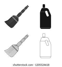 Isolated object of cleaning and service logo. Collection of cleaning and household vector icon for stock.