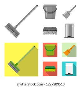 Isolated object of cleaning and service logo. Collection of cleaning and household stock vector illustration.