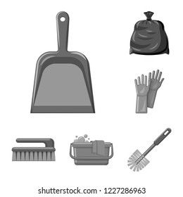 Isolated object of cleaning and service logo. Set of cleaning and household vector icon for stock.