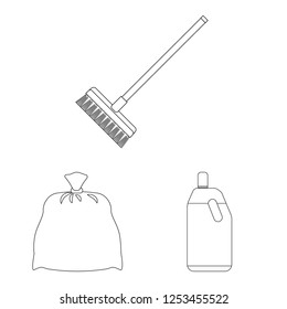 Isolated object of cleaning and service logo. Collection of cleaning and household vector icon for stock.