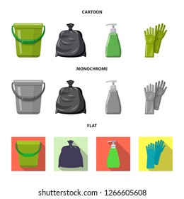 Isolated object of cleaning and service logo. Collection of cleaning and household vector icon for stock.