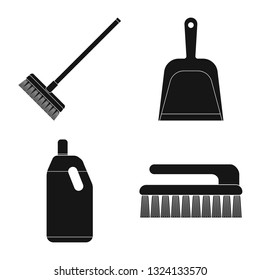 Isolated object of cleaning and service logo. Set of cleaning and household vector icon for stock.