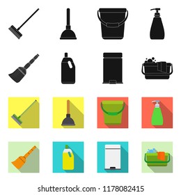 Isolated object of cleaning and service sign. Collection of cleaning and household vector icon for stock.
