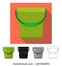 Isolated object of cleaning and service sign. Collection of cleaning and household stock symbol for web.