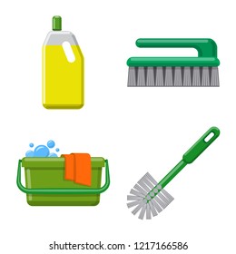 Isolated object of cleaning and service sign. Set of cleaning and household vector icon for stock.