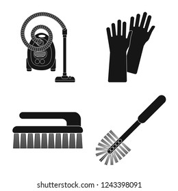 Isolated object of cleaning and service sign. Collection of cleaning and household stock symbol for web.