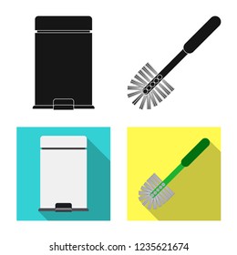 Isolated object of cleaning and service symbol. Set of cleaning and household vector icon for stock.