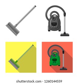 Isolated object of cleaning and service symbol. Set of cleaning and household vector icon for stock.