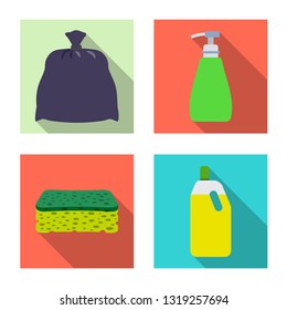 Isolated object of cleaning and service symbol. Set of cleaning and household vector icon for stock.