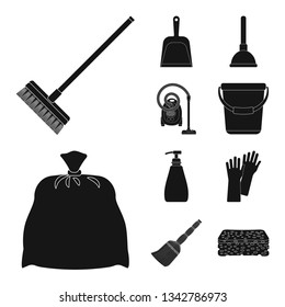 Isolated object of cleaning and service symbol. Set of cleaning and household stock symbol for web.
