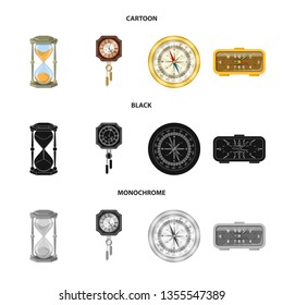 Isolated object of clock and time icon. Collection of clock and circle stock symbol for web.