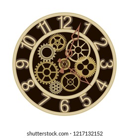 Isolated object of clock and time symbol. Collection of clock and circle stock vector illustration.
