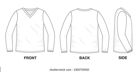 v neck front and back jumper