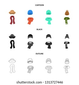 Isolated object of clothes  and texture icon. Set of clothes  and weather  vector icon for stock.