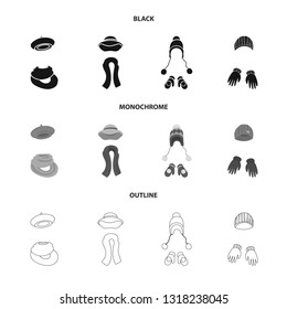 Isolated object of clothes  and texture icon. Set of clothes  and weather  stock symbol for web.