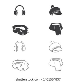 Isolated object of clothes  and texture icon. Collection of clothes  and weather  stock vector illustration.