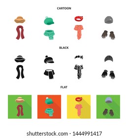 Isolated object of clothes and texture icon. Collection of clothes and weather stock symbol for web.