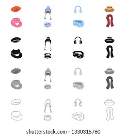 Isolated object of clothes  and texture sign. Set of clothes  and weather  vector icon for stock.