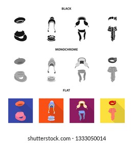 Isolated object of clothes  and texture sign. Collection of clothes  and weather  vector icon for stock.