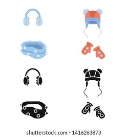Isolated object of clothes  and texture sign. Set of clothes  and weather  vector icon for stock.