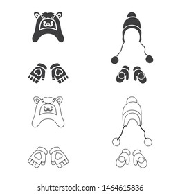 Isolated object of clothes and texture sign. Set of clothes and weather vector icon for stock.