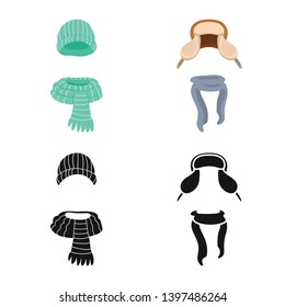 Isolated object  clothes  and texture symbol. Collection  clothes  and weather  vector icon for stock.