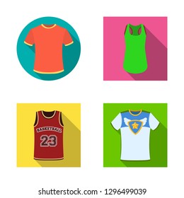 Isolated object of clothes and wear symbol. Set of clothes and short stock symbol for web.
