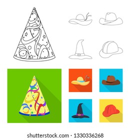 Isolated object of clothing and cap icon. Collection of clothing and beret stock symbol for web.