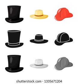 Isolated object of clothing and cap icon. Collection of clothing and beret stock symbol for web.