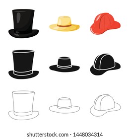 Isolated object of clothing and cap icon. Collection of clothing and beret stock symbol for web.