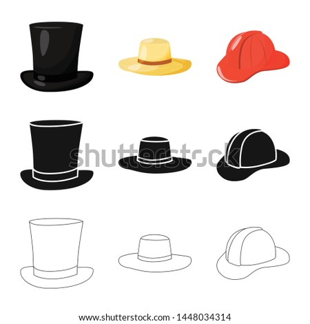 Isolated object of clothing and cap icon. Collection of clothing and beret stock symbol for web.