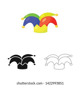 Isolated object of clothing and cap logo. Collection of clothing and beret stock symbol for web.