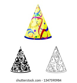 Isolated object of clothing and cap sign. Collection of clothing and beret stock vector illustration.